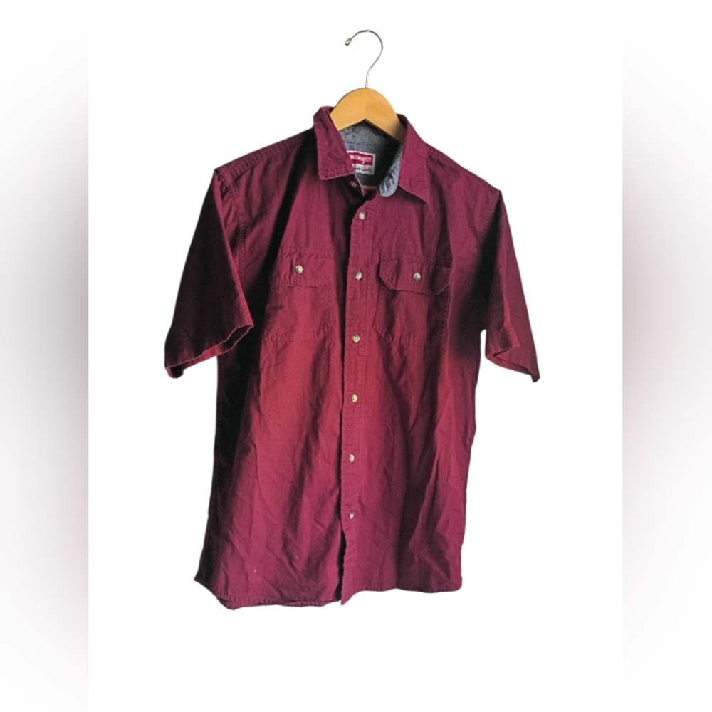 Wrangler Red Button Down Shirt Size Small